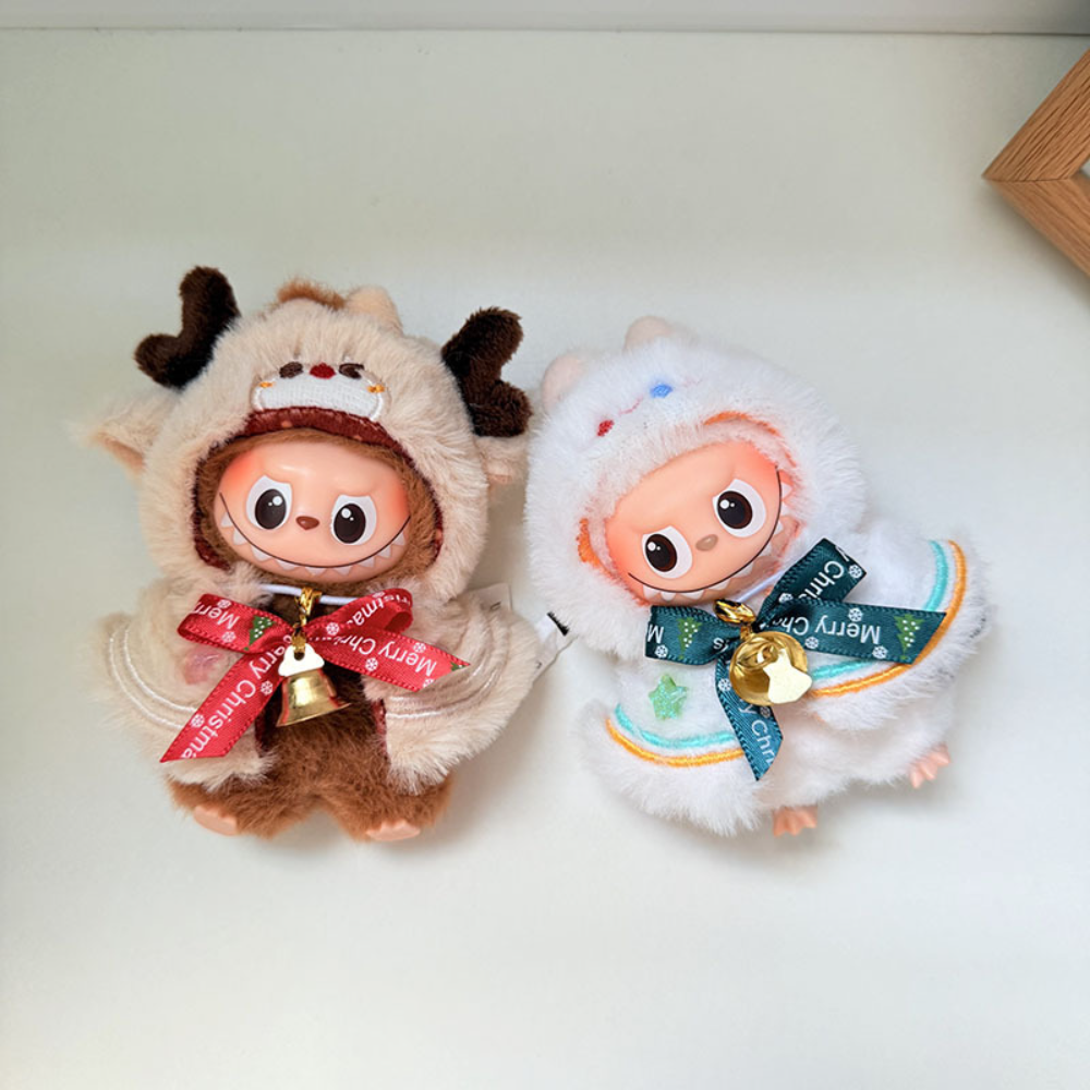 Labubu Mini 4.0 Christmas Cape | Reindeer Elf Cloak Outfit