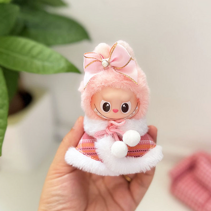 Labubu Mini 4.0 Christmas Cape | Reindeer Elf Cloak Outfit