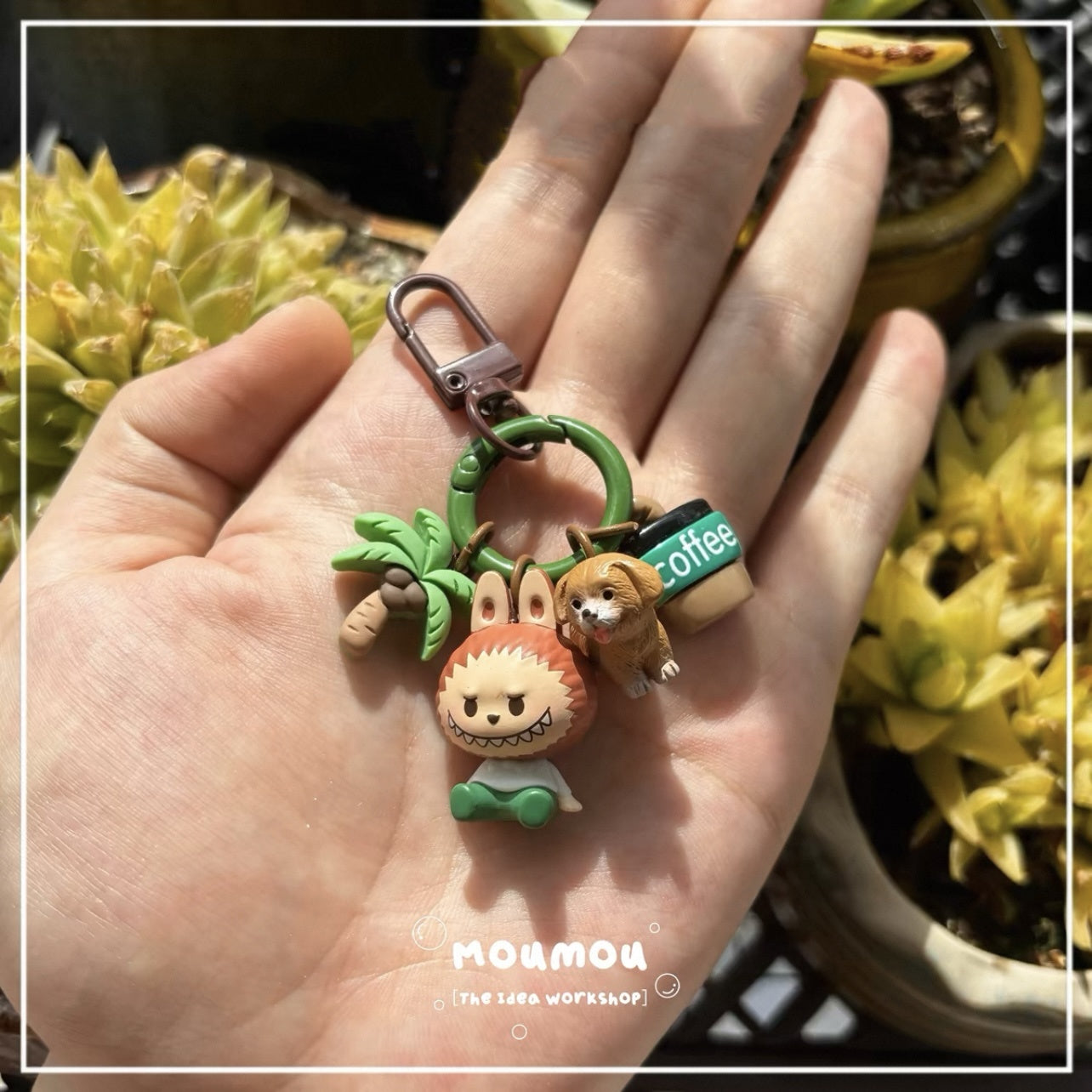 Authentic Pop Mart Sitting Moe Beads - Mobile Phone Bag & Keychain