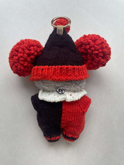 Labubu circus Dreamer Knit Outfit for Labubu – Handmade with Pom Hat
