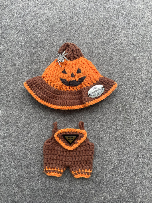 LABUBU Halloween Pumpkin Handmade Doll Outfit
