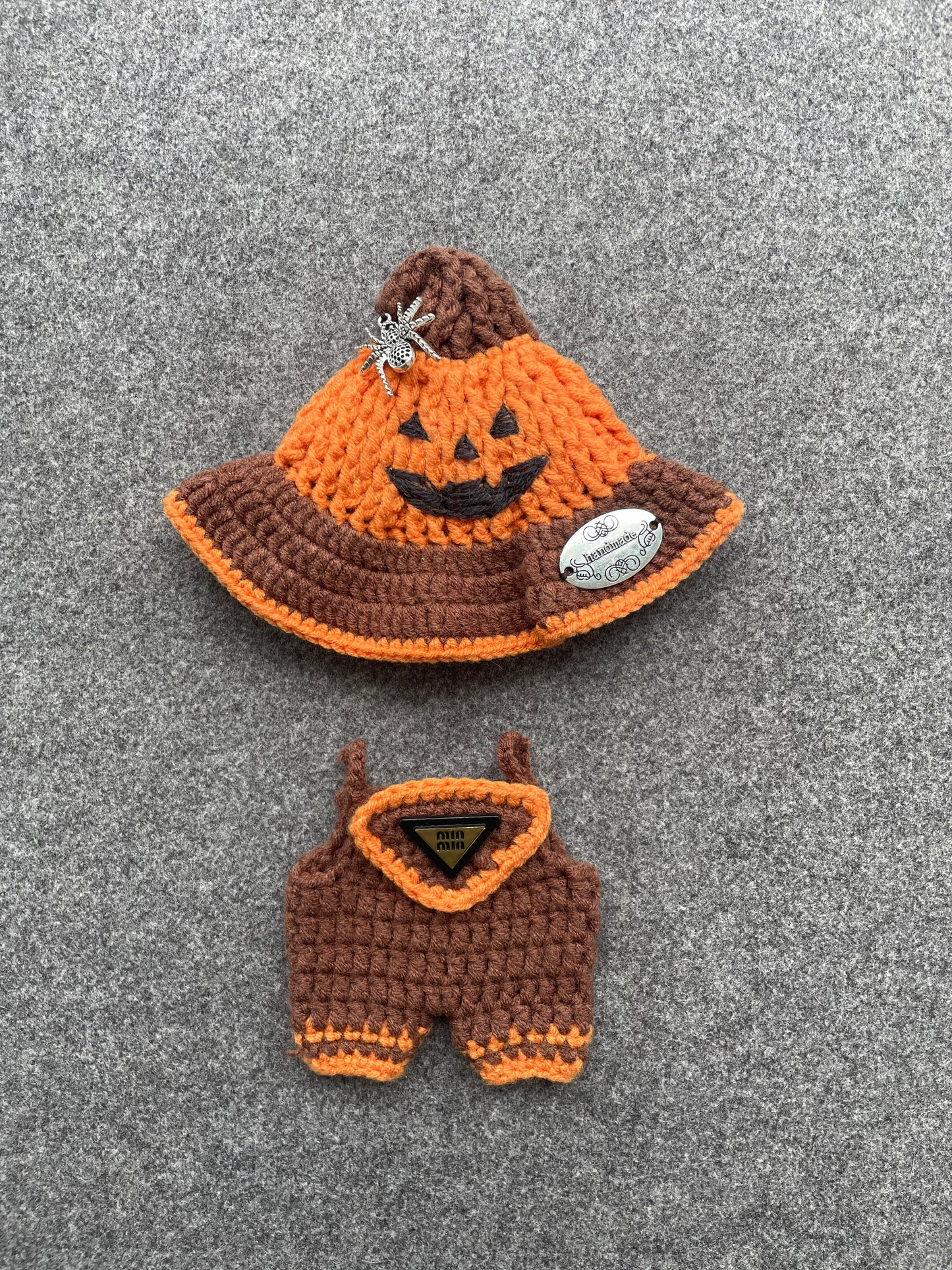 LABUBU Halloween Pumpkin Handmade Doll Outfit