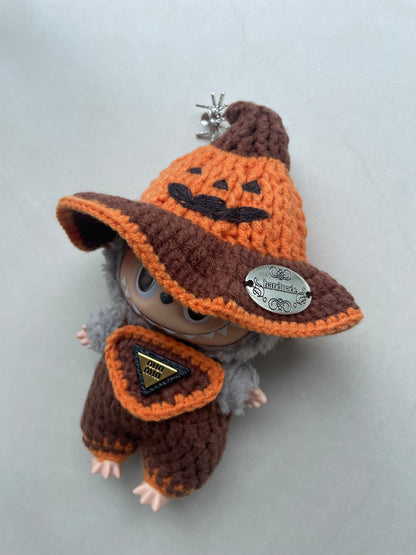 LABUBU Halloween Pumpkin Handmade Doll Outfit