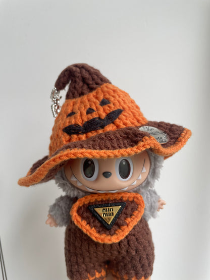 LABUBU Halloween Pumpkin Handmade Doll Outfit