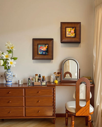 Blind Box Display Solid Wood Photo Frame Wall Storage