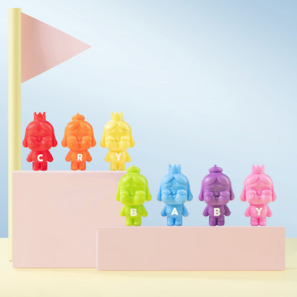 Bubble Bobble CRYBABY MINI 公仔-Rainbow Series Set