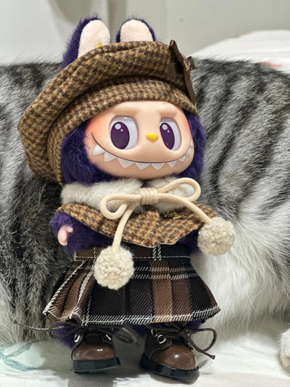 Plaid College Style Doll Clothes Set