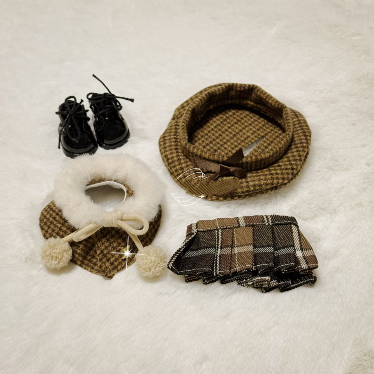 Plaid College Style Doll Clothes Set