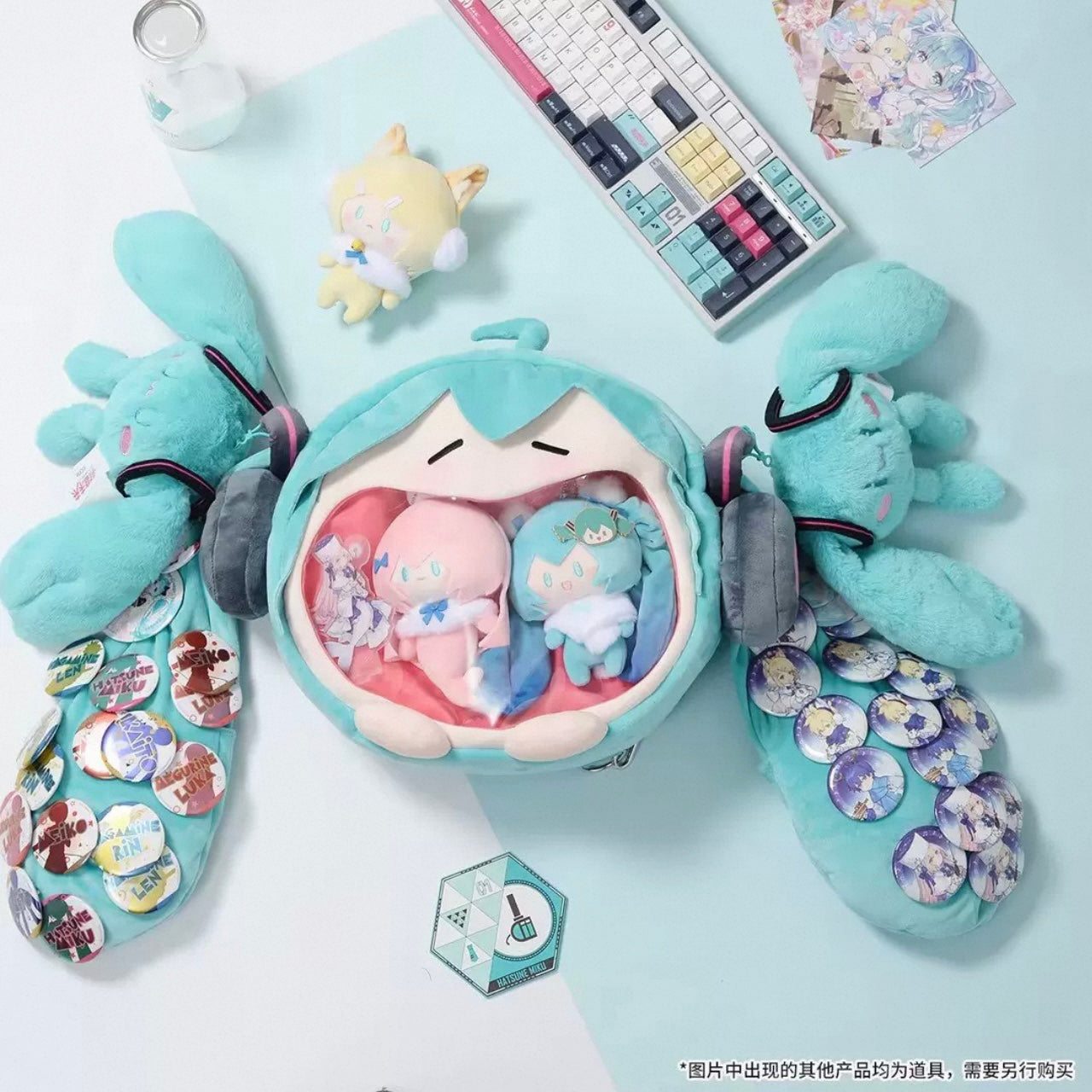 Hatsune Miku 'Cutie Pie' Series – Super Soft Smile 4-Way Ita Bag