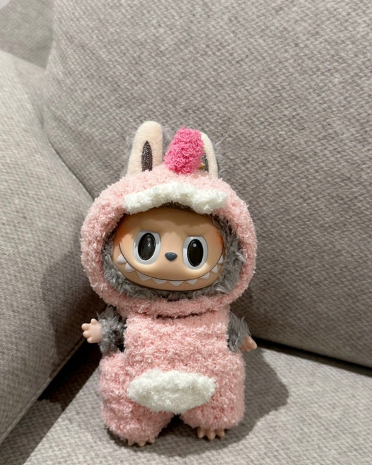 Labubu Pink Dino Outfit