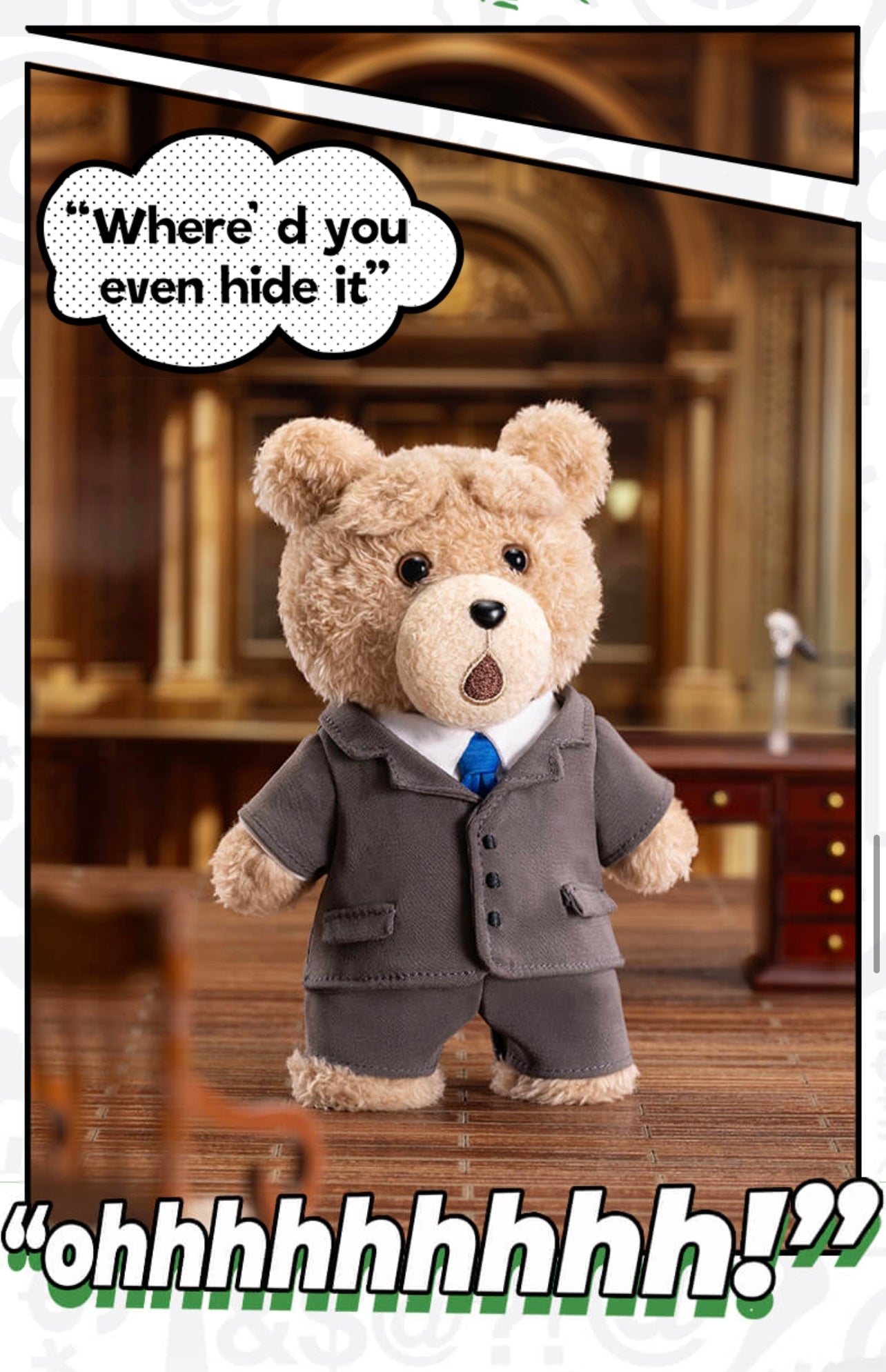 Ted2 Teddy Bear Movable Plush Pendant