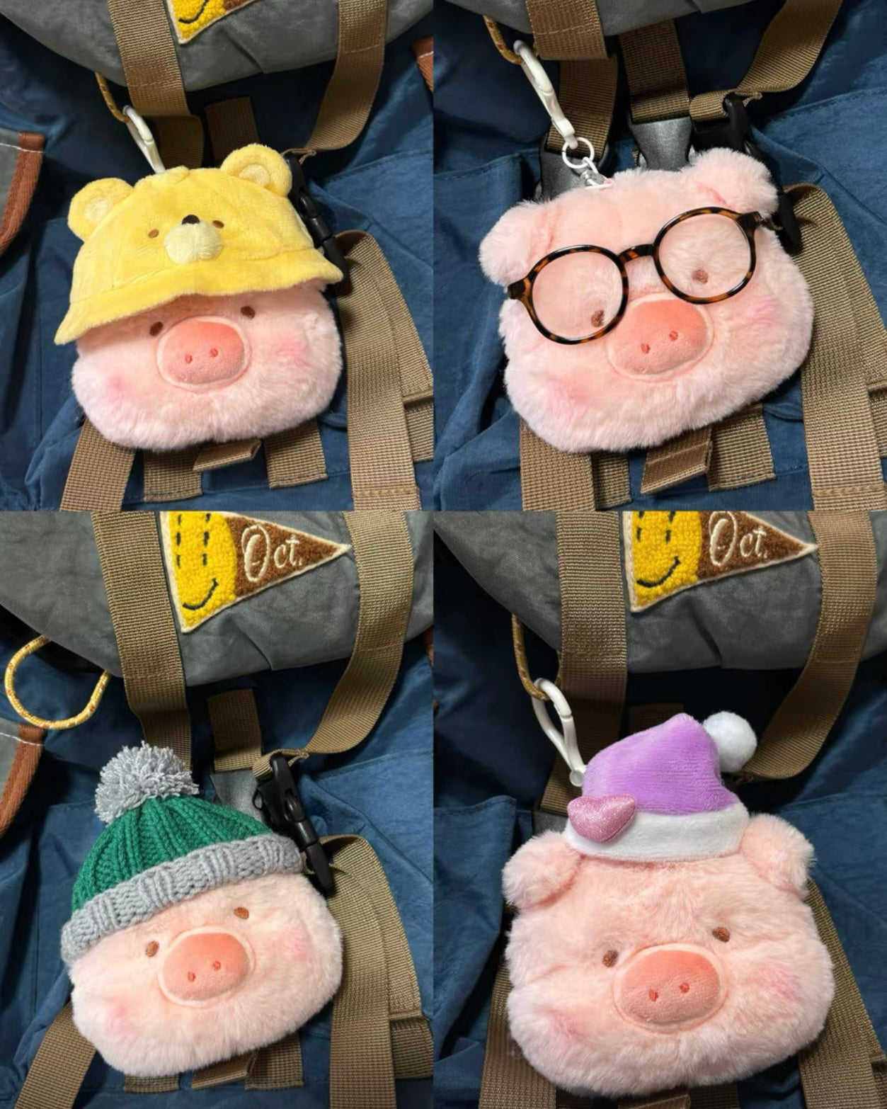 LuLu Pig Head Plush Pendant
