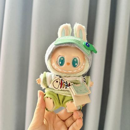 Labubu V1 V2 Green Little Fish Costume