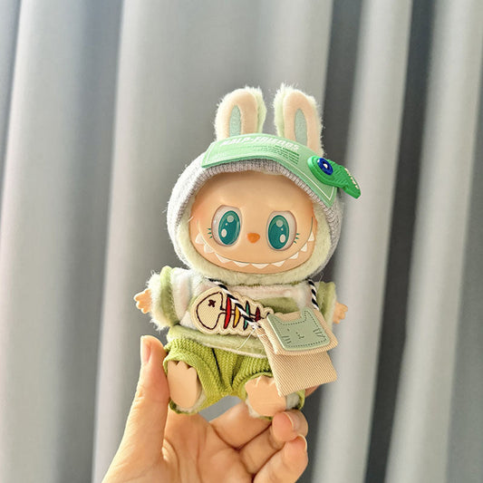 Labubu V1 V2 Green Little Fish Costume