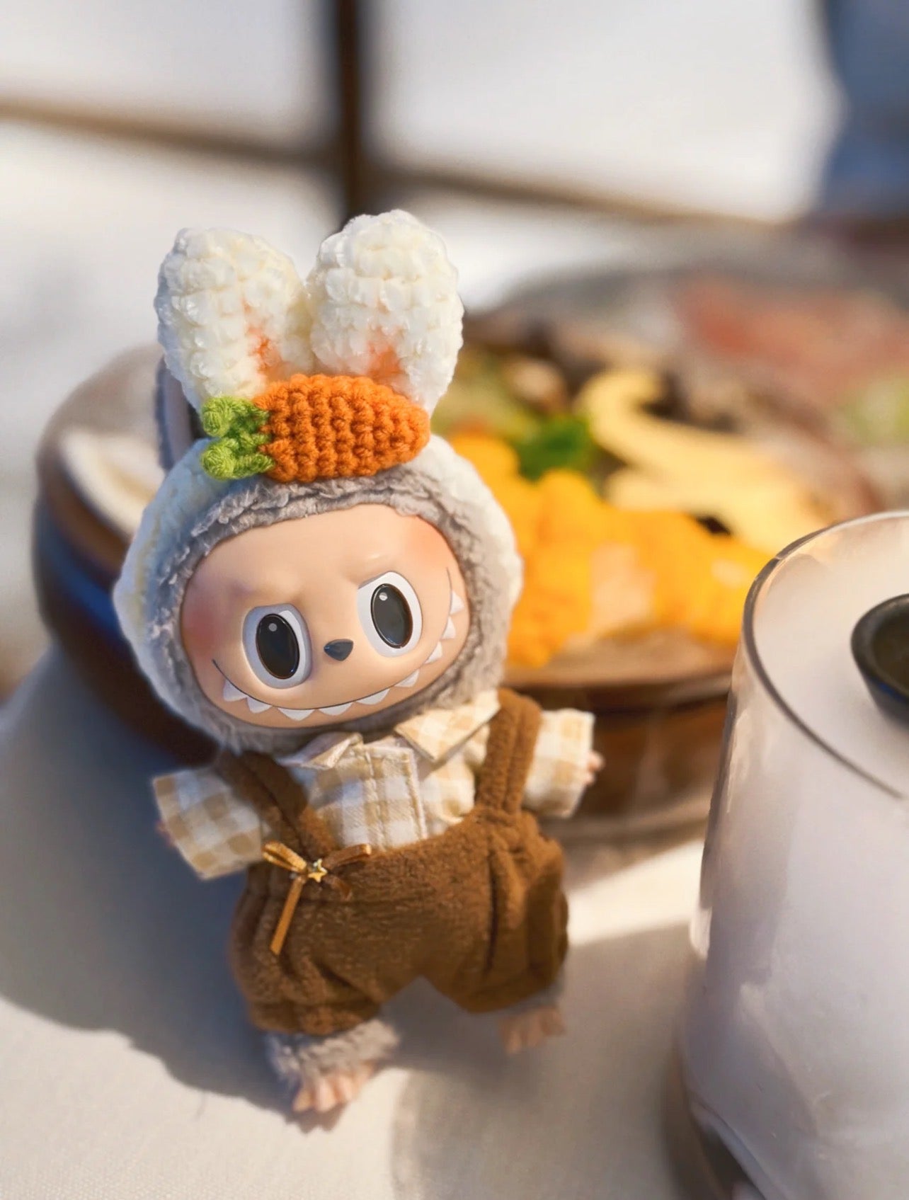 Labubu Carrot - themed 3 - piece Doll Clothing Set