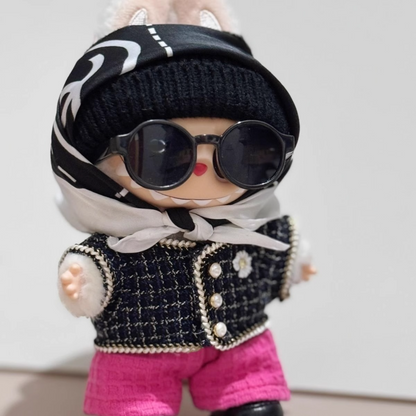 Labubu 17cm Outfit | K-Style Airport Look with Headscarf (GD Inspired)