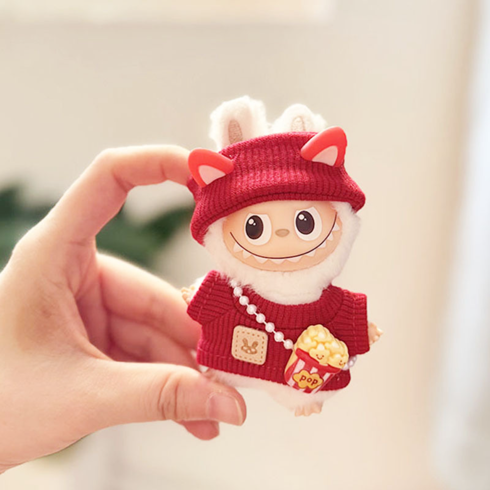 Labubu Mini 4.0 Christmas Cape | Reindeer Elf Cloak Outfit