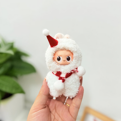 Labubu Mini 4.0 Christmas Cape | Reindeer Elf Cloak Outfit
