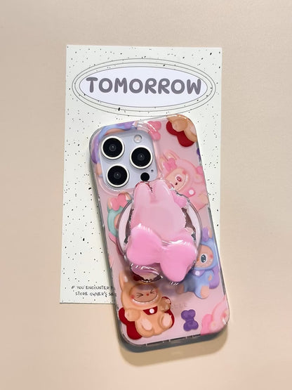 Pink Bowtie Labubu Phone Case